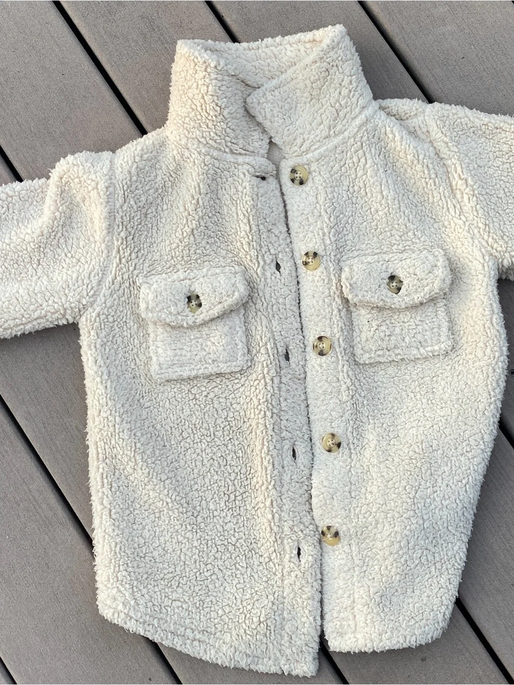 Roxy Cream Sherpa Kids Jacket